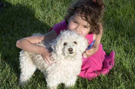 450 111918013 girl with poodle